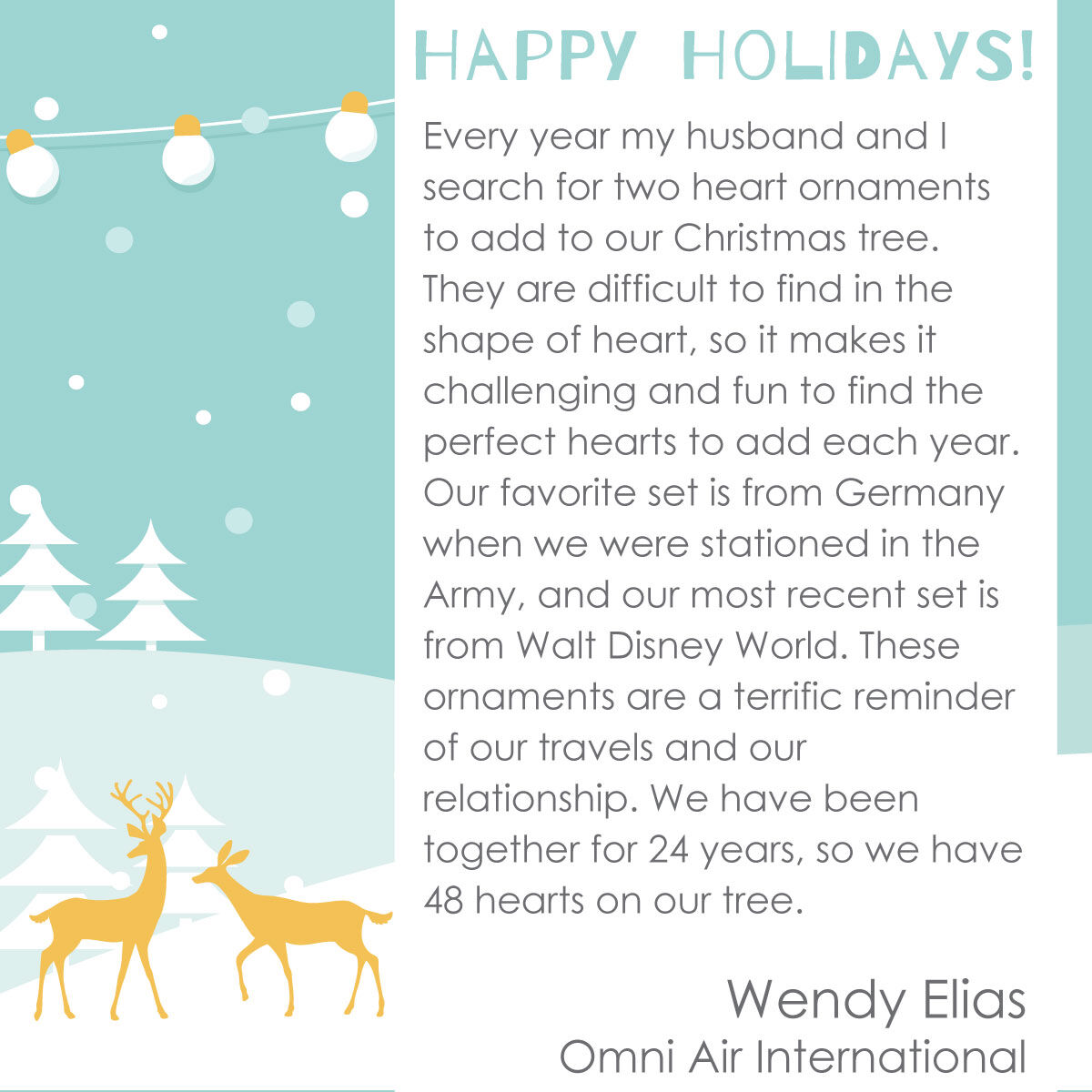 We asked our employees to share their favorite holiday memories and traditions. What special holiday decorations do you have? #holidays #memories