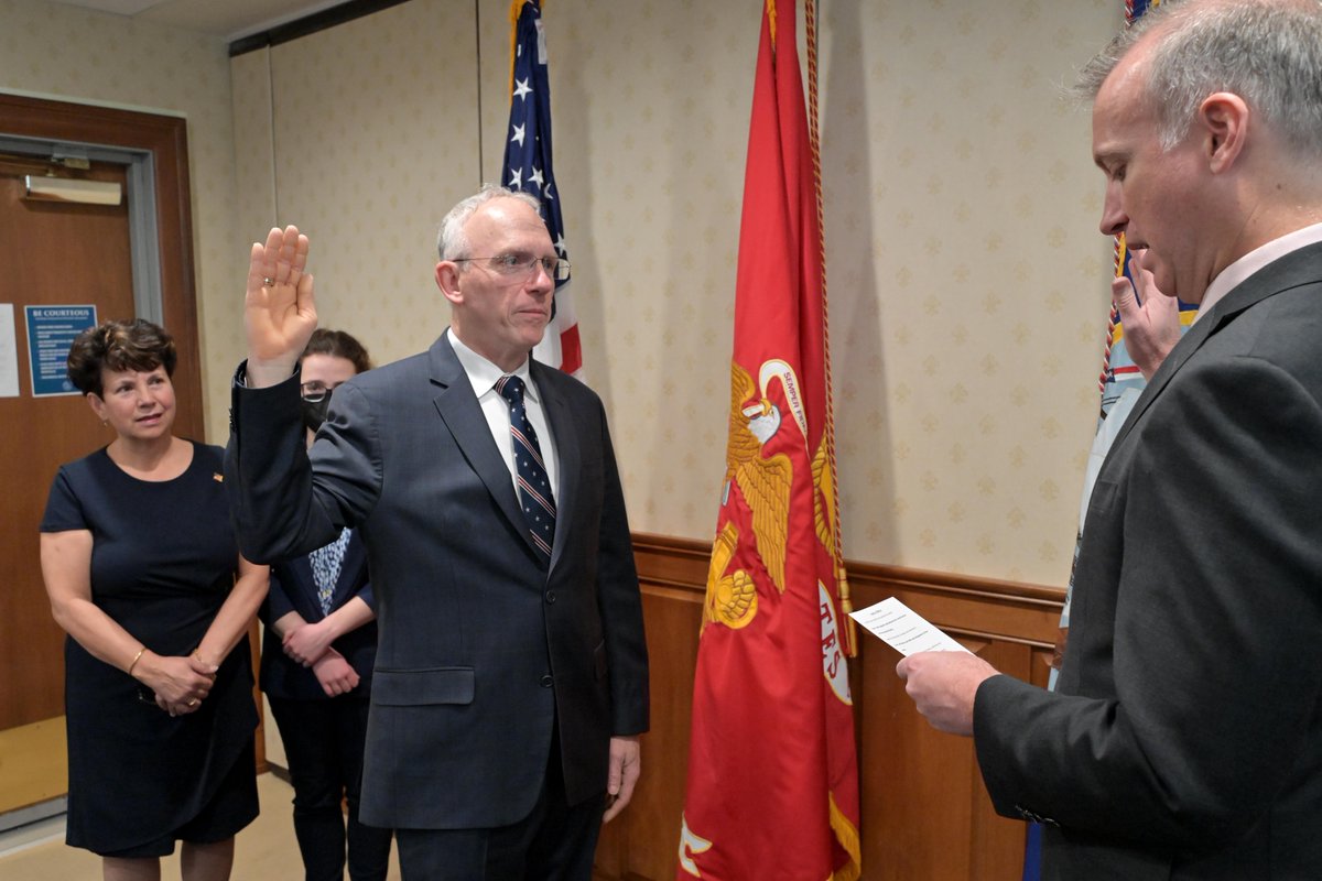 Assistant Secretary of the Navy for Research, Development, and Acquisition (ASN-RDA) Nickolas H. Guertin was sworn in by the Under Secretary of the Navy Erik Raven Wednesday, Dec. 20th in the Pentagon.