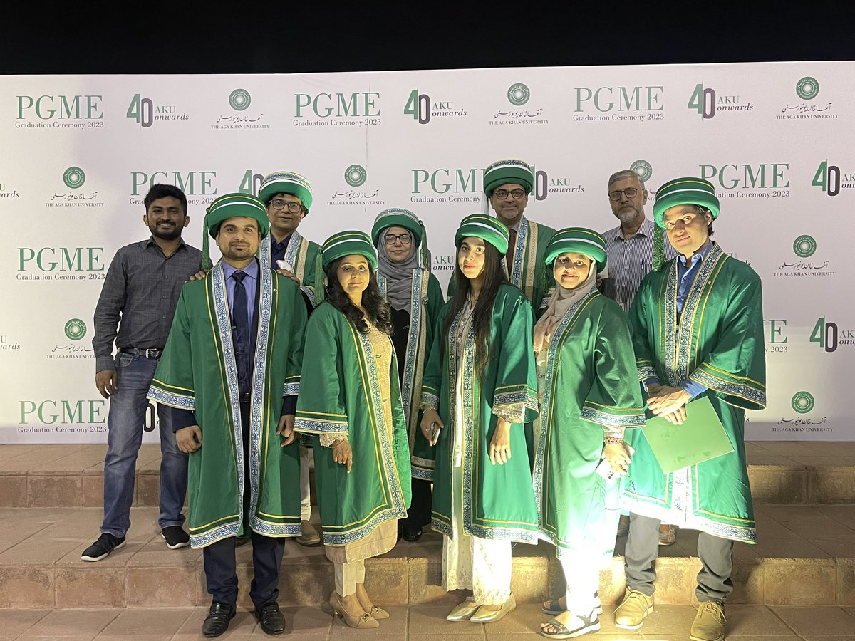 our program proudly graduated 5 GI trainees in 28 PGMe graduation ceremony. A significant highlight was the historic inclusion of Dr. Saleem, first trainee from AKU Kenya, exemplifying a remarkable exchange of talent between two sister organizations @AdilHaiderMD @AKUGlobal