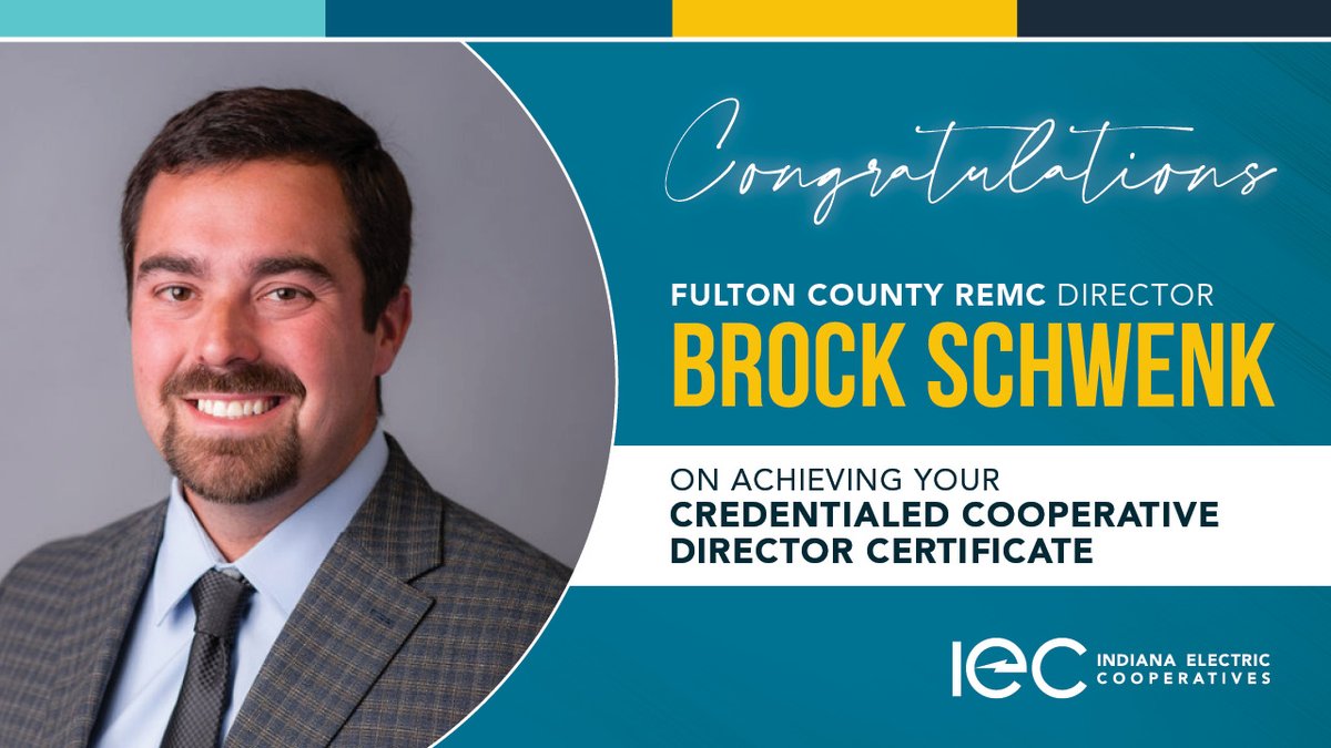 FCREMC would like to congratulate Director, Brock Schwenk, on earning his Credentialed Cooperative Director Certificate!
#LightingThePath
