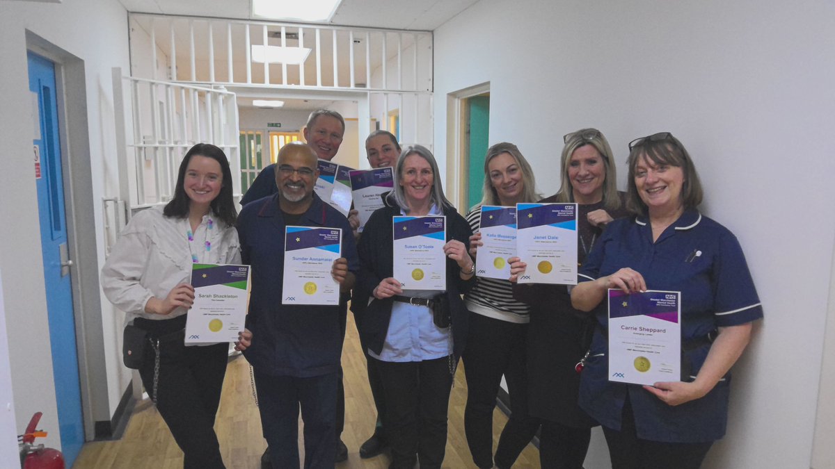 GMMH colleagues were recognised for their hard work at @HMPManchester 's end of year awards 🏆 Thanks for everything you do to support prisoners' wellbeing!