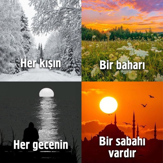 Her kışın bir baharı,
her gecenin bir sabahı vardır..

#EnuzunGece