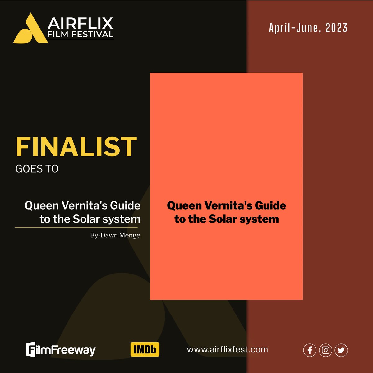 We would like to send our heartiest congratulations to you on your brilliant achievement. We are all known you are extraordinary. Filmfreeway link filmfreeway.com/AirflixFilmFes… #webseries #historicaldilm #director #podcast #writer #shortfilm #indiefilm #supportindiefilm #filmfestiva