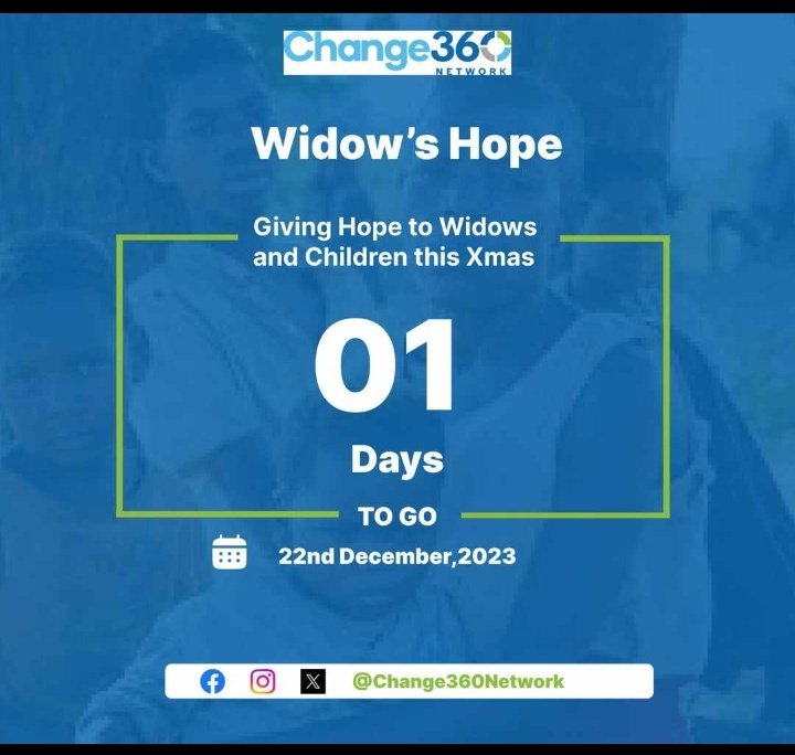 Tomorrow!!!!

God bless the donors 🙏 ♥️.

#Change360Network