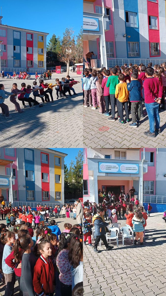 #MerkezimHerYerde kapsamında depremden sonra kaldığımız yerden devam ediyoruz. Bugün Atatürk İlkokulu’nu ziyaret ederek öğrencilerimiz ile birlikte bir çok etkinlik yapıp Oyuncak ve Kalem dağıttık. #PazarcıkGençlikMerkezi #GSBGM