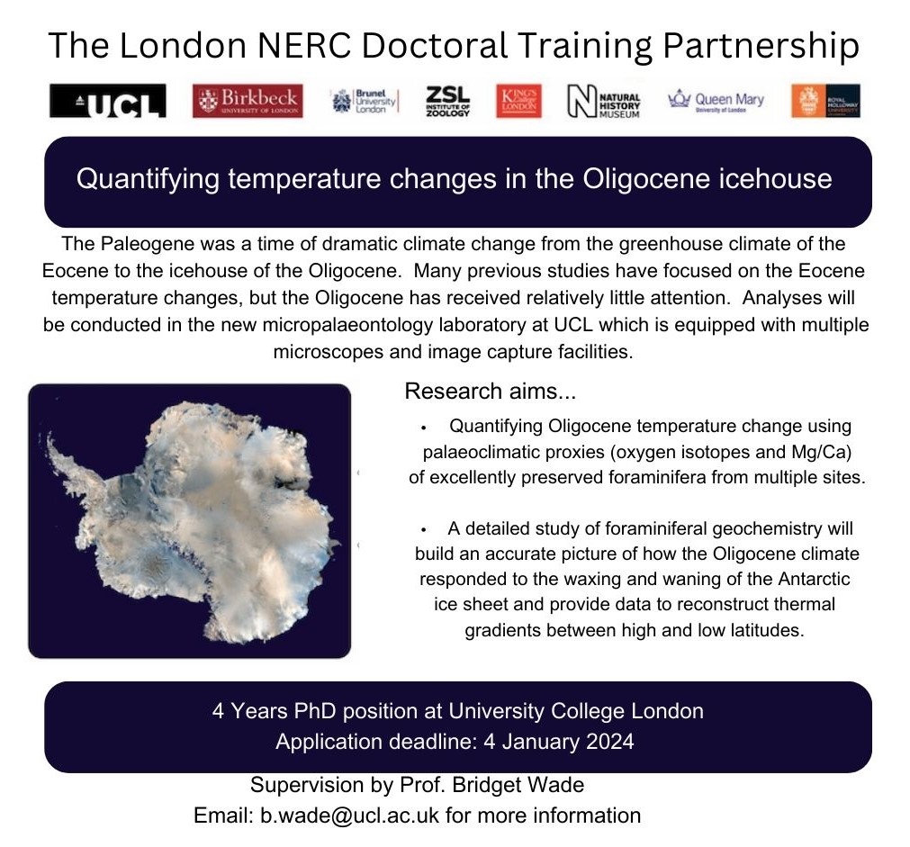 PhD opportunity @ES_UCL via the @London_NERC_DTP Application deadline 4 January 2024. ucl.ac.uk/earth-sciences… london-nerc-dtp.org This project aligns with the NERC funded TONIC large grant ucl.ac.uk/earth-sciences…