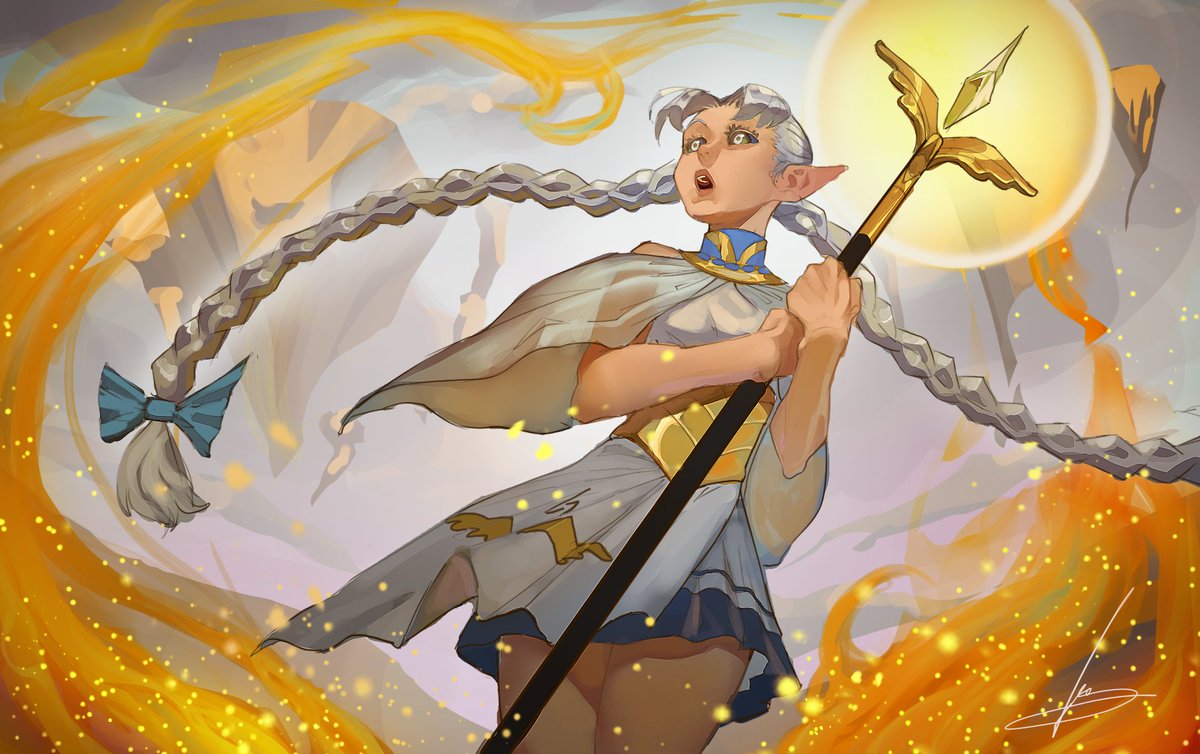 LeonCoelho_Art's tweet photo. Aurora, the messenger of gods splash art 

.

.

#dnd #dndcharacter https://t.co/SH8J1YEwQ4
