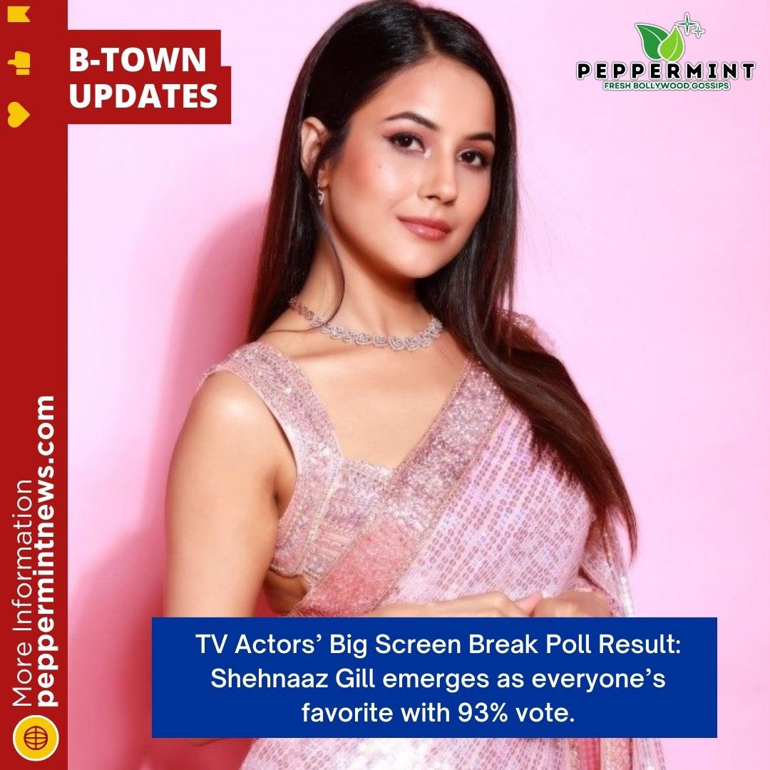 'Big Screen Break Poll Result: Shehnaaz Gill steals the spotlight with a whopping 93% vote as everyone's favorite TV actor making the leap to the big screen.'
@ishehnaaz_gill 
#ShehnaazGill #BigScreenBreak #PollResult #TVActor #Favorite #LeapToBigScreen #InstagramHashtags