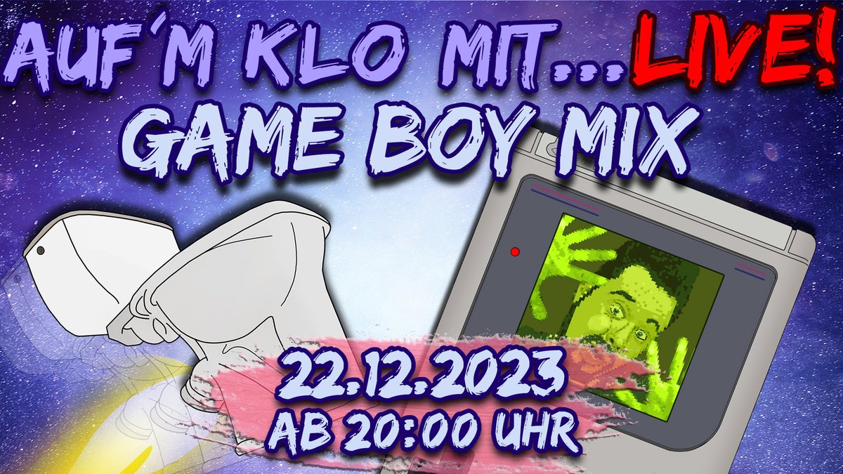 Ein letztes Mal in diesem Jahr schmeiße ich morgen Abend den Stream an, freue mich über jeden, der vorbeischaut. Wir zelebrieren "auf´m Klo mit..." Live feat. das glückliche Lustrad - wird also wieder sehr interaktiv. Ich freu mich auf Euch!
