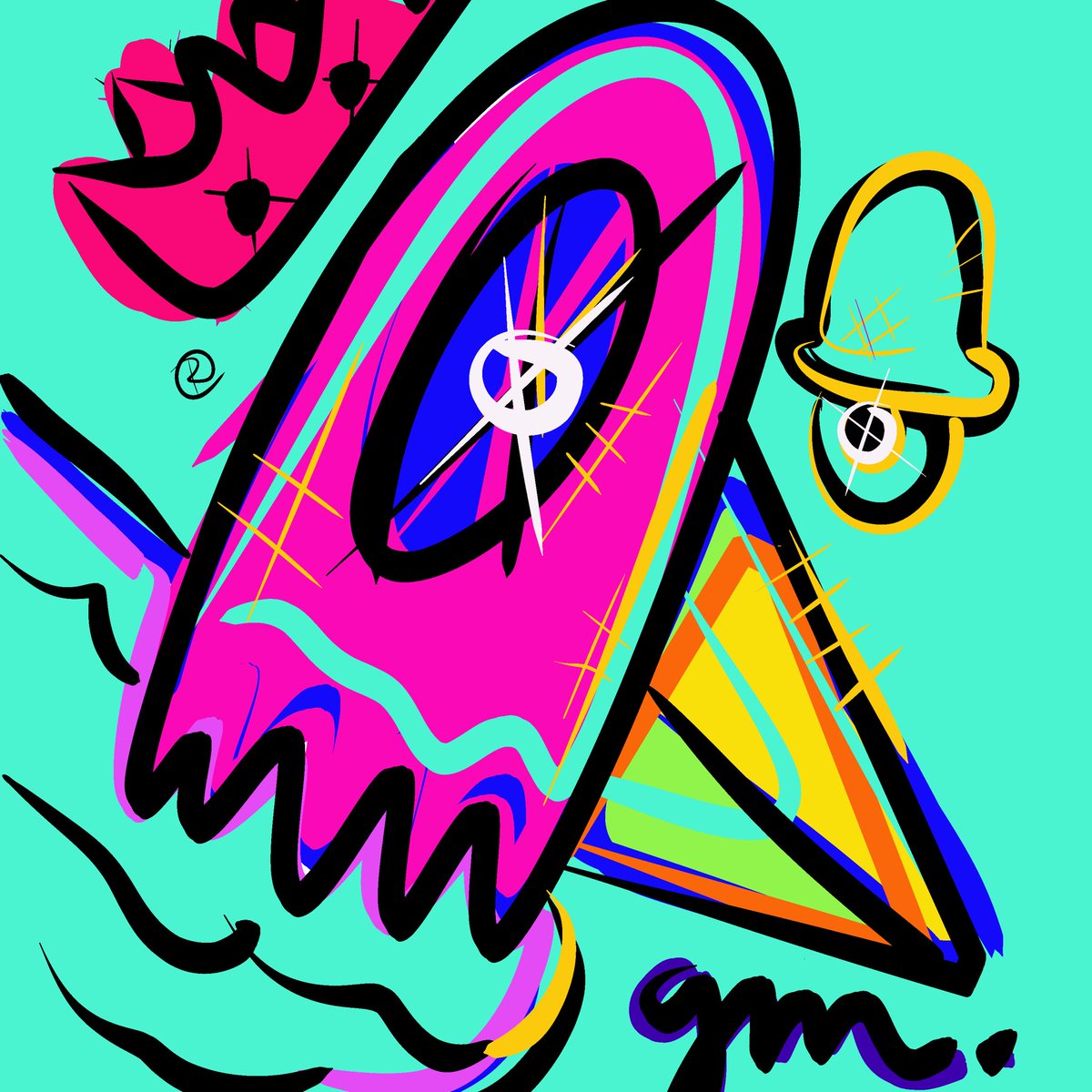 BR0THERWEST's tweet image. GM GM. Make the day as solid as you family! #GH0STM3 👻Art By #W3ST