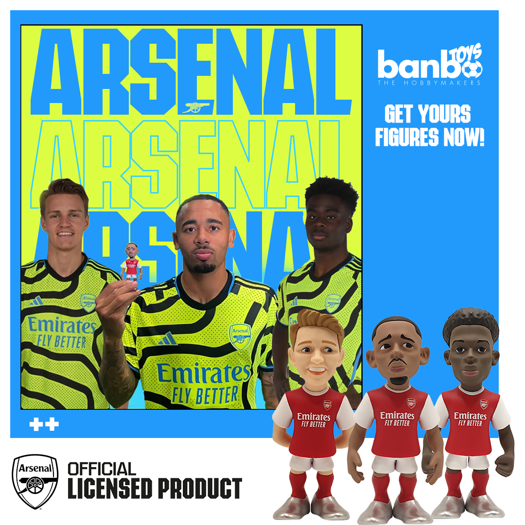 The Arsenal FC stars have the official figures in their hands! What are you waiting for? Get them at banbotoys.com!

#ArsenalFC #FigurasOficiales #BanboToys