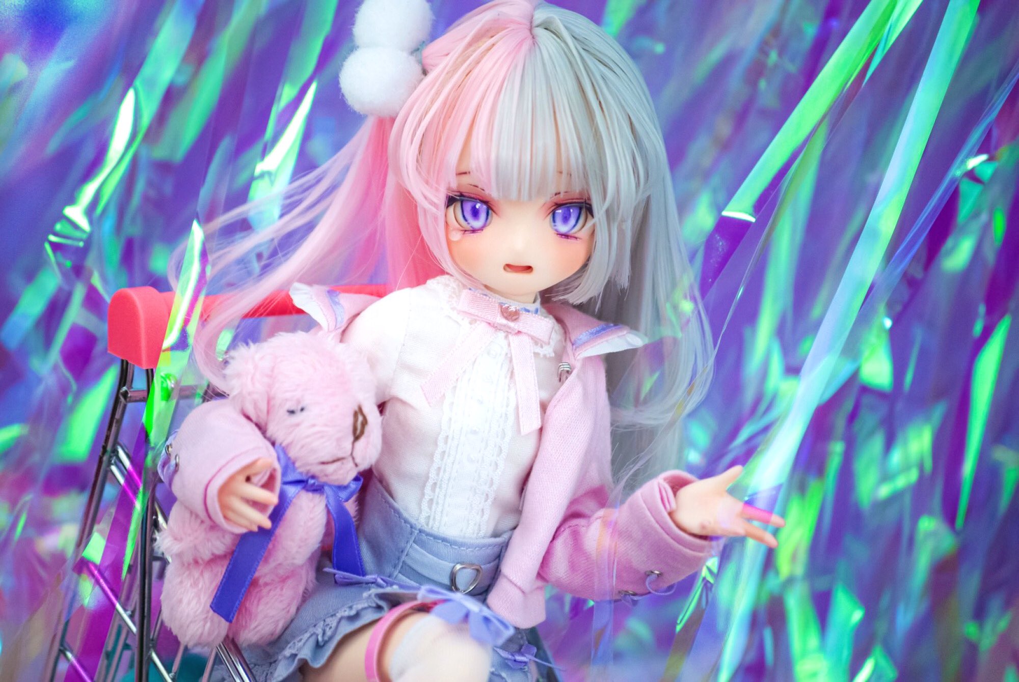 ine*カスタムヘッド：オビツ50-04 アイ ウィッグ【レジン盛り難アリ 