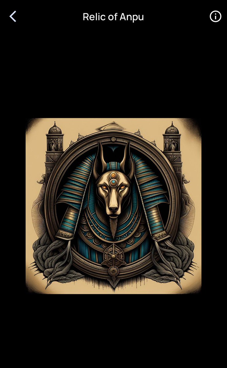 I've been granted access to the chambers of the Anpu Committee. History says Anpu is the guide to the underworld and he is the protector of graves, which scares me a little ngl 🤣🤣. Anyways with a thankful heart I receive this #RelicOfAnpu. 🙏 <a href="/anpu_token/">Anpu</a>  #cardanzo