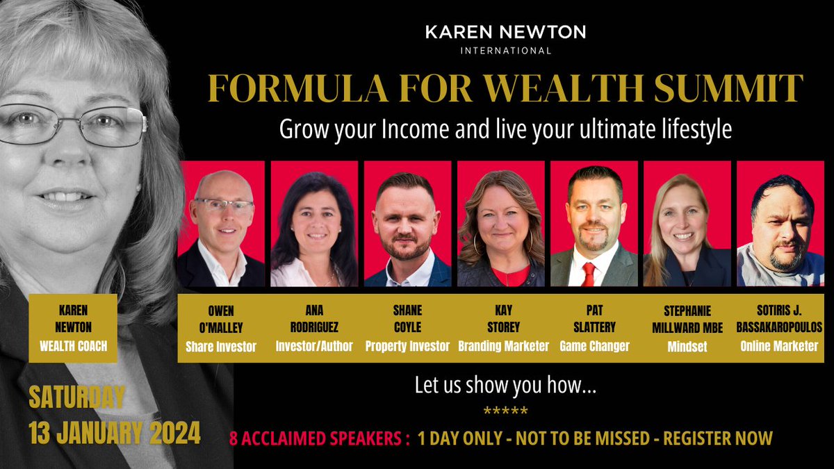 excited to be hosting this event in January reserve your seat now theformulaforwealth.co.uk @Slatteryp @steph_millward @kdesignwork
