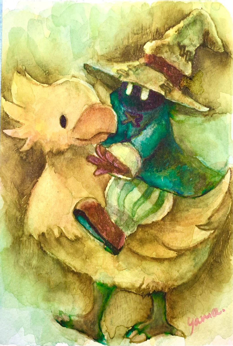 tsunamaya2's tweet image. #今年1番伸びたツイート 
多分これ
水彩プラスガラスペンの練習ビビ！