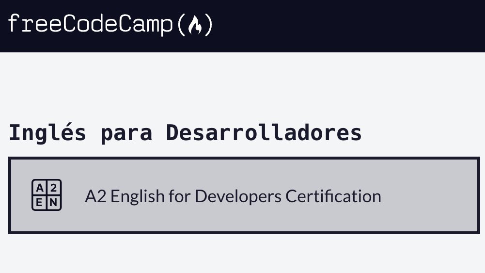 midudev's tweet image. ¡Certificado de Inglés para Programadores!
✓ Es gratuito
✓ Para nivel A2
✓ De forma interactiva
✓ 105 diálogos diferentes
→ freecodecamp.org/learn/a2-engli…