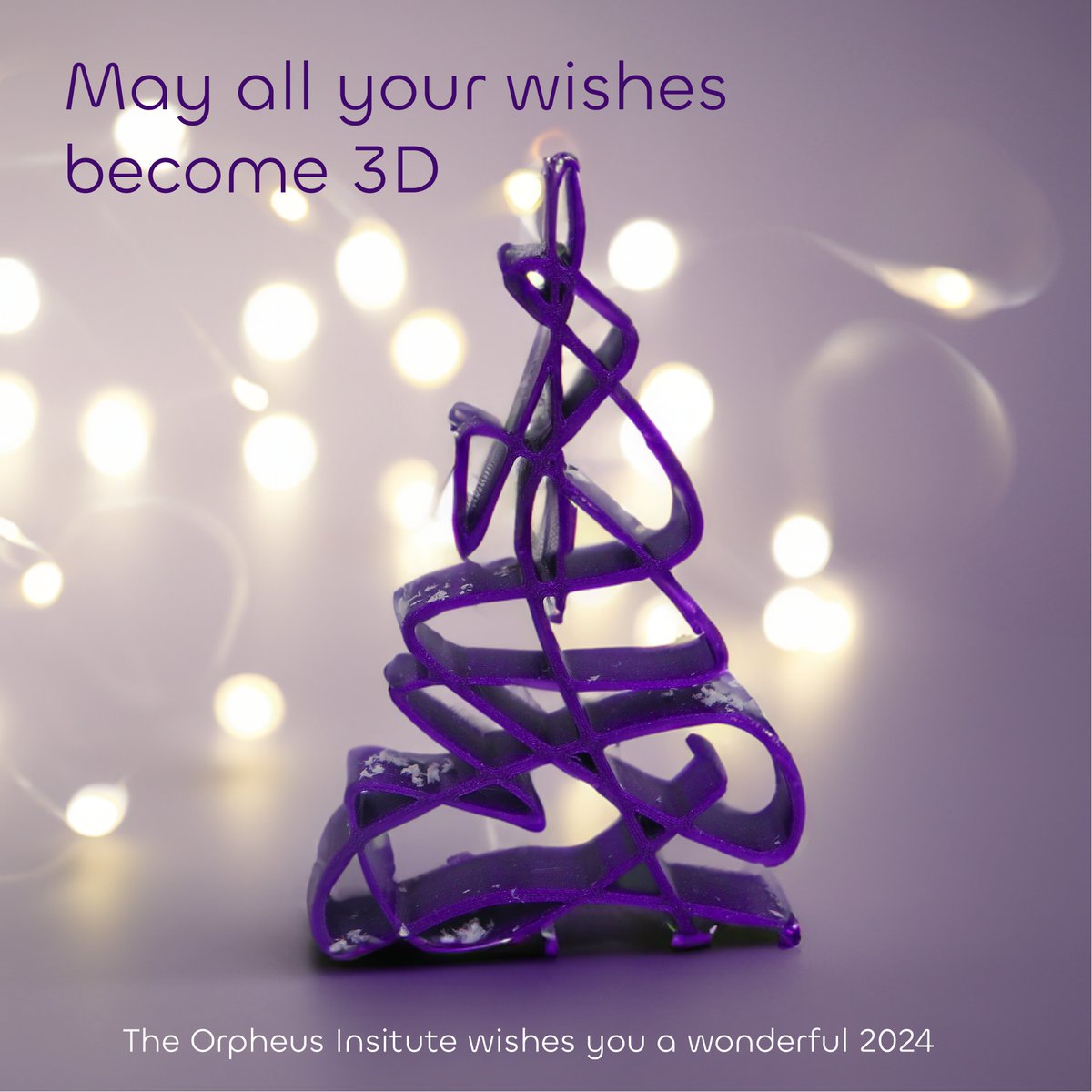🪩 May all your wishes become 3D this year! Discover how &amp; why 3D printing can help you understand, transform and make music:
orpheusinstituut.be/en/happy-2024

#happyholidays #orpheusinstituut