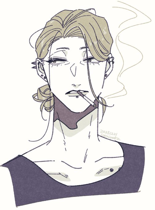 「cigarette earrings」 illustration images(Latest)｜5pages