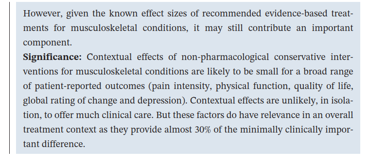 Physio Meets Science (@physiomescience) on Twitter photo Just published in "European Journal of Pain" 🔥
The importance of context (placebo effects) in conservative interventions for MSK pain
Congrats 👏 <a href="/tobi_saueressig/">Tobias Saueressig</a> from <a href="/PhysioMeScience/">Physio Meets Science</a> <a href="/PatrickOwenPhD/">A/Prof Patrick J Owen</a> <a href="/ScottTags/">Scott Tagliaferri</a> <a href="/LarsDonath/">Lars Donath</a> <a href="/belavyprof/">Daniel Belavy</a> and colleagues
onlinelibrary.wiley.com/doi/full/10.10… Just published in "European Journal of Pain" 🔥
The importance of context (placebo effects) in conservative interventions for MSK pain
Congrats 👏 <a href="/tobi_saueressig/">Tobias Saueressig</a> from <a href="/PhysioMeScience/">Physio Meets Science</a> <a href="/PatrickOwenPhD/">A/Prof Patrick J Owen</a> <a href="/ScottTags/">Scott Tagliaferri</a> <a href="/LarsDonath/">Lars Donath</a> <a href="/belavyprof/">Daniel Belavy</a> and colleagues
onlinelibrary.wiley.com/doi/full/10.10…