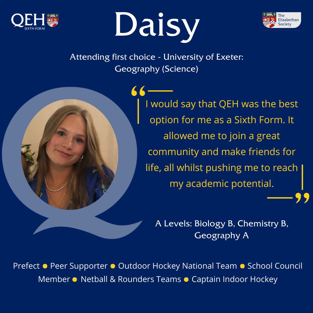 We connected with some more of our recent Sixth Form graduates as they reflected on their QEH journey. These students fondly remembered their enjoyable time at QEH and the fantastic opportunities they were offered at Sixth Form. #sixthform <a href="/QEHalumni/">QEH Elizabethan Society</a>