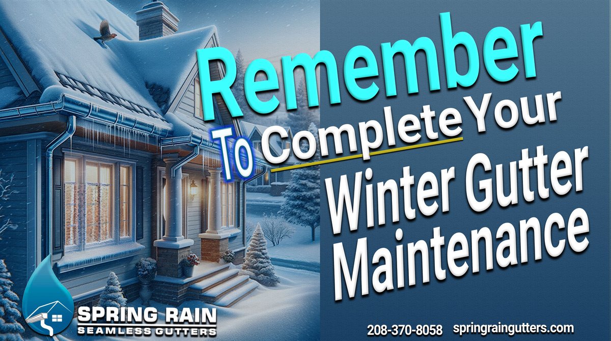 SpringGutters's tweet image. ❄️🏠 Winter's here & so is gutter maintenance! Don't let snow & ice clog up your gutters.
🍂 Clear debris
🔍 Check for damage
🚫 Unblock downspouts
💡 Consider heating cables for ice dams
🔧 Call a pro if needed
Stay safe & dry this Winter!
#GutterMaintenance #SpringRainGutters