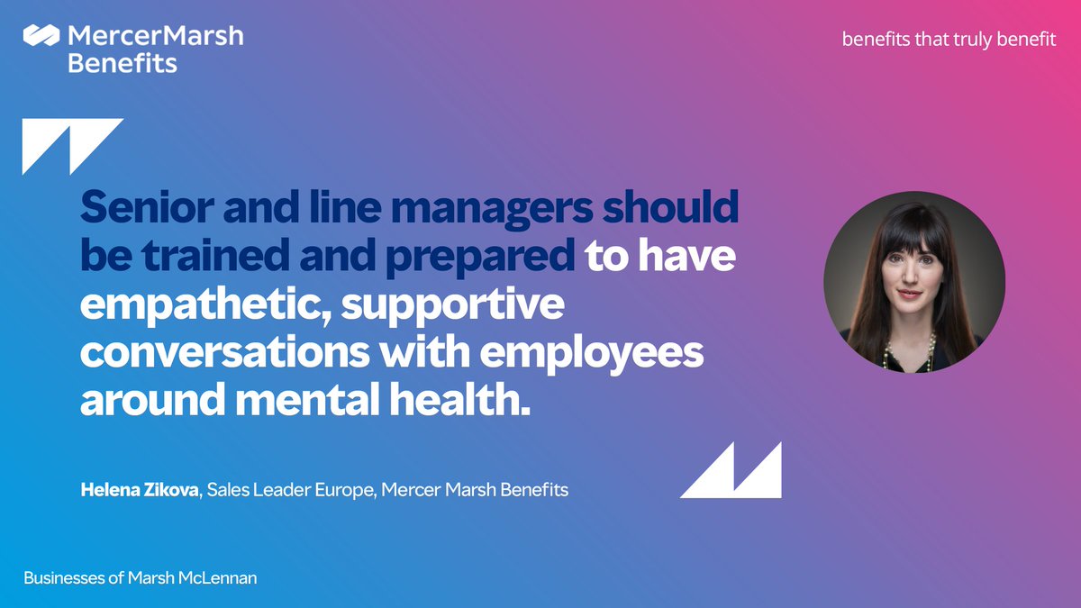 Did you know that 35% of employers plan to provide manager training around #MentalHealth? Discover how your organization can best support your employees to thrive beyond #burnout. bit.ly/3NyfLNl #FutureofWork