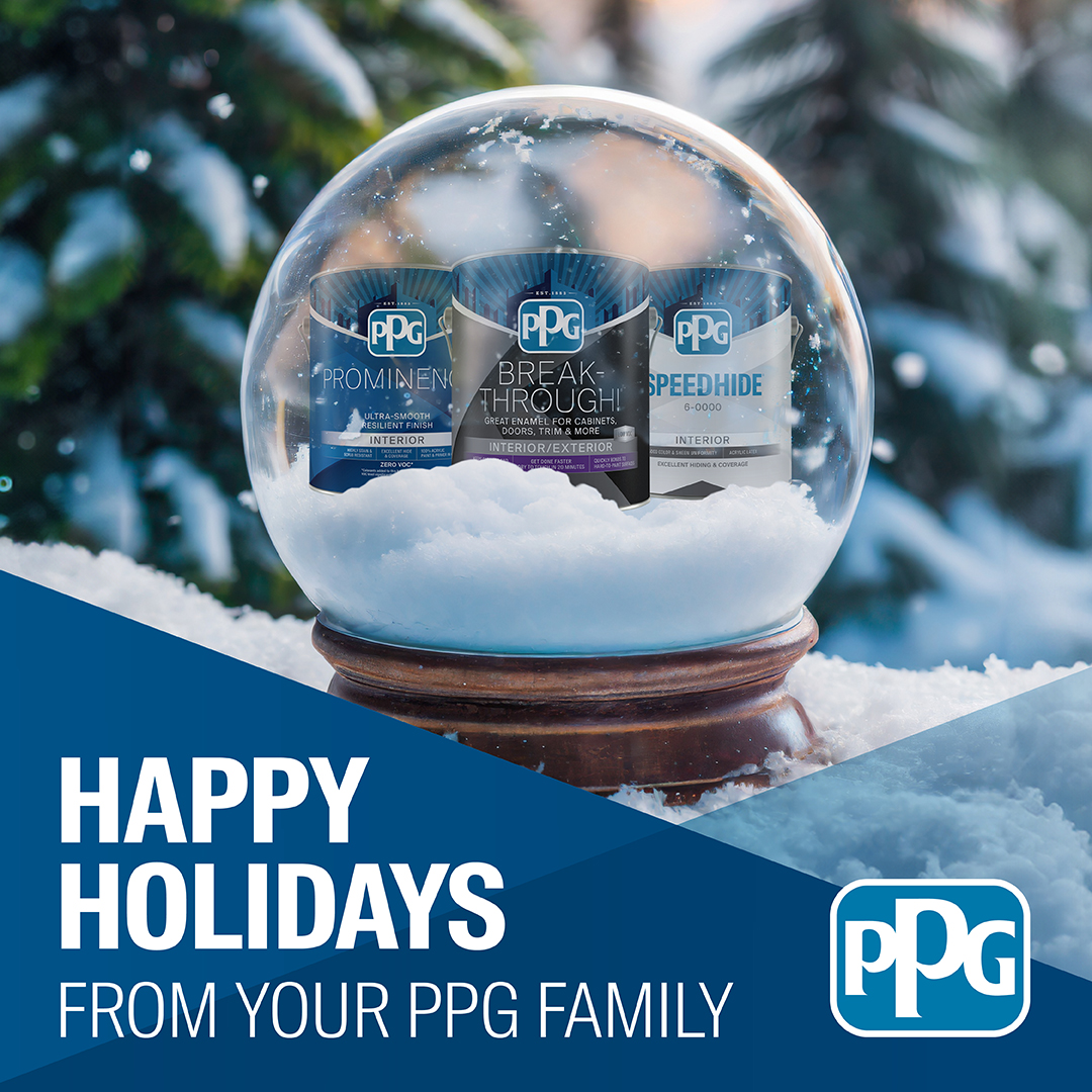 Wishing you a happy holiday season! 🎁 Thank you for being a PPG paints partner!