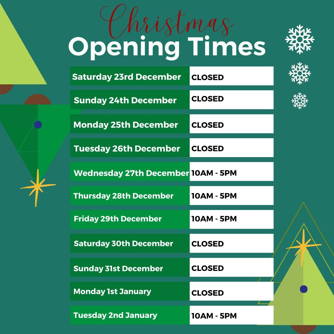 🎄 Here is a reminder of our Advice Centre Christmas opening times. We are open tomorrow from 10:00 - 5:00pm, before we close until the 27th.