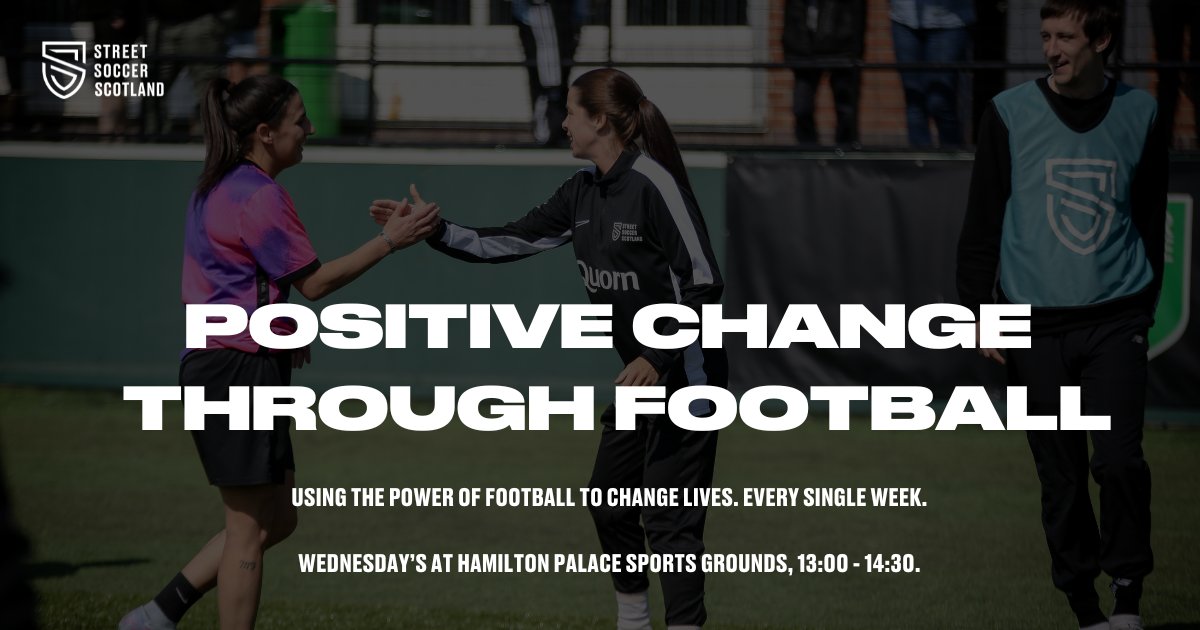 Street Soccer Scotland (@streetsoccersco) on Twitter photo People’s circumstances are often complex, but helping them is not.
We know being part of a team can give players a sense of belonging, build confidence, encourage friendships and improve wellbeing.
Join us every week with <a href="/SouthBeacons/">South Lanarkshire Beacons</a> 👇 People’s circumstances are often complex, but helping them is not.
We know being part of a team can give players a sense of belonging, build confidence, encourage friendships and improve wellbeing.
Join us every week with <a href="/SouthBeacons/">South Lanarkshire Beacons</a> 👇