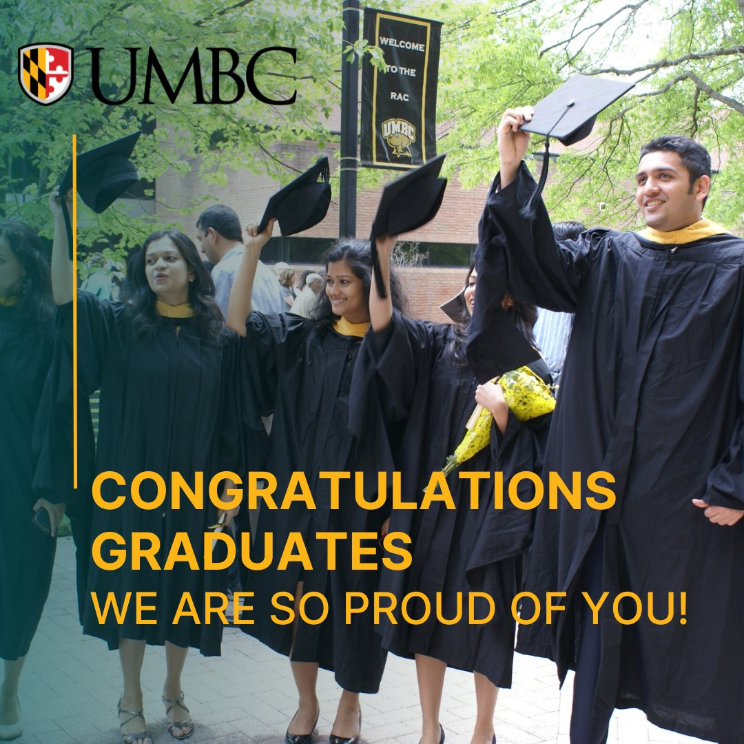🎓🎉 Congratulations to all the UMBC undergraduate students on your graduation day! 🎉🎓 Wishing you all a future filled with endless opportunities, personal growth, and success. You have made us proud. 🌟🎓 #UMBCGraduation #CongratulationsGraduates #Classof2023