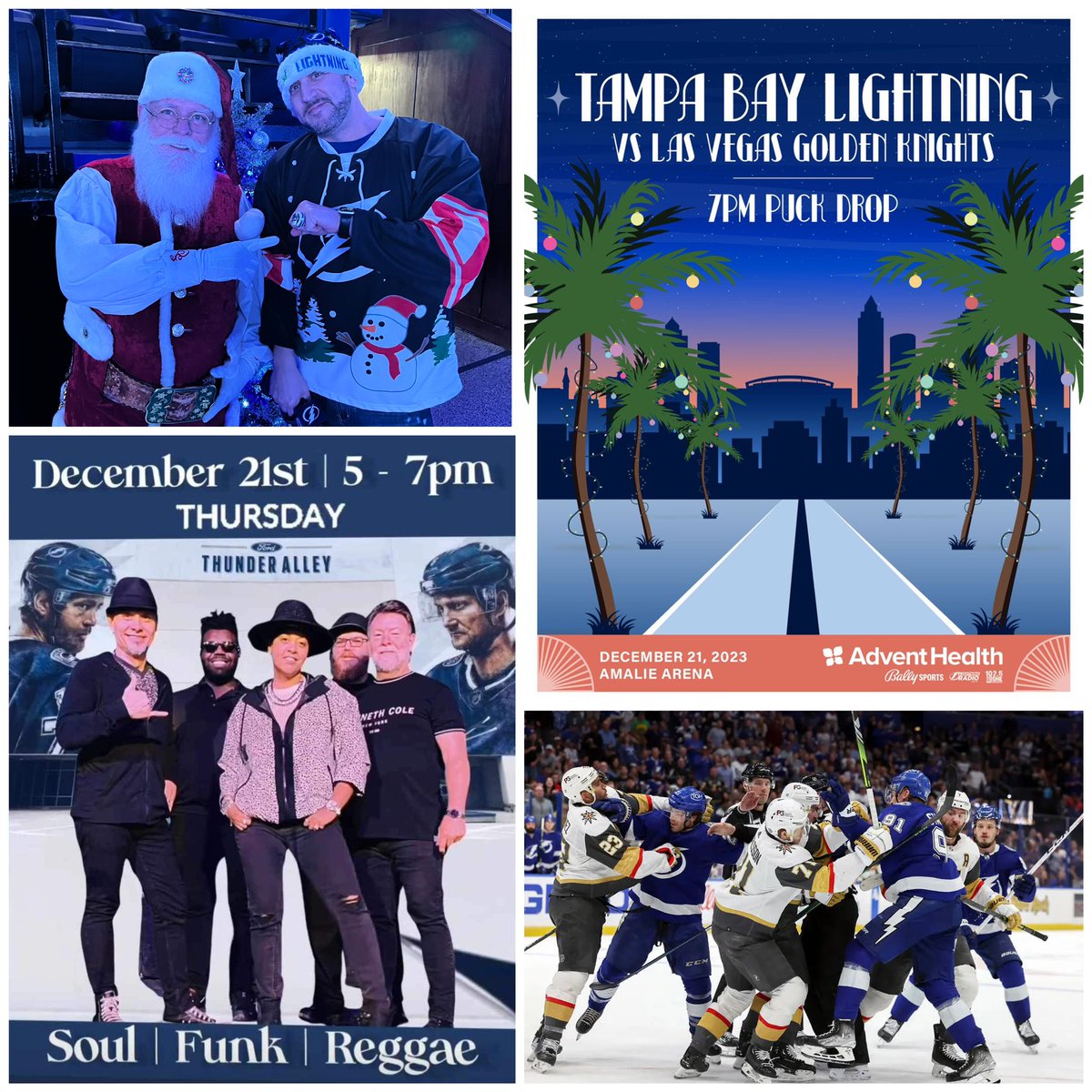 Rise & Grind, #BoltsNation⚡️
It’s #GameDay & Holiday Celebration! 
See you TONIGHT at @AmalieArena as our @TBLightning looking for back-to-back DUBS as we battle @StanleyCup Champas, @GoldenKnights at 7p! Phoenix5 on @ford Thunder Alley pre-game! Lets spread some holiday cheers!