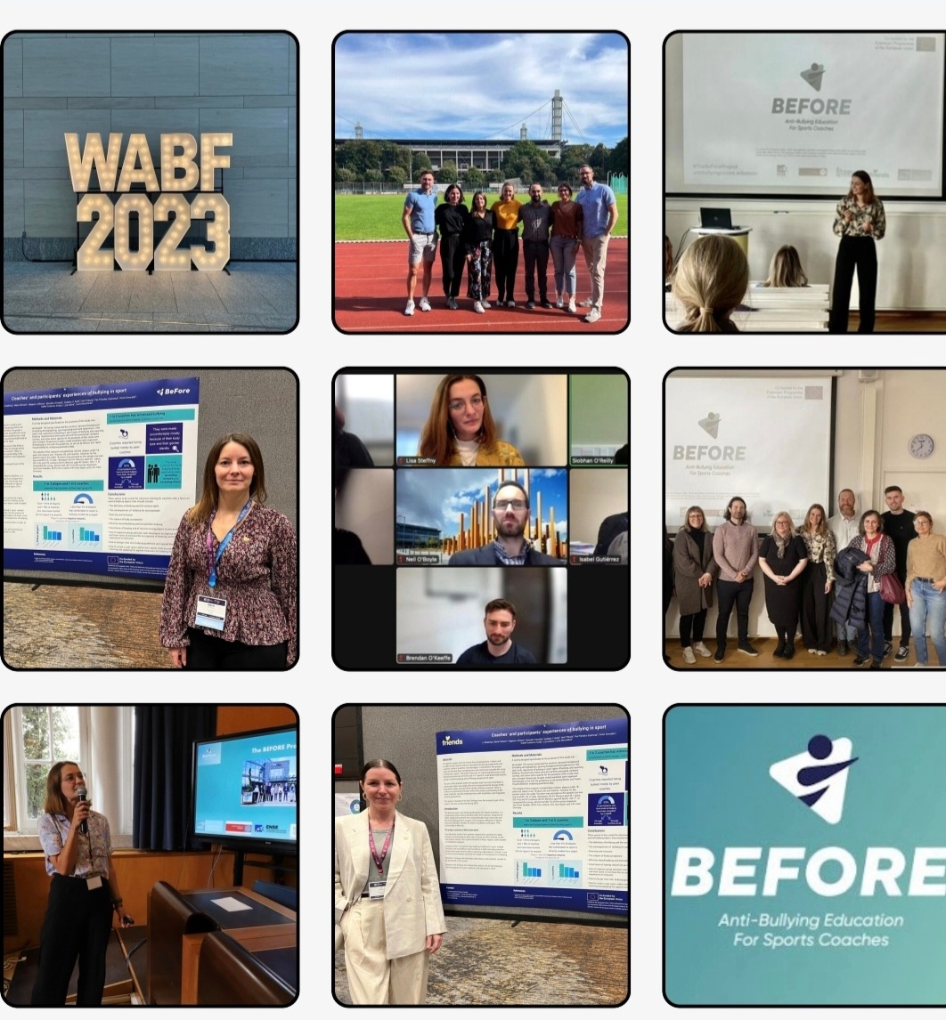 The BeFore Project focuses on Anti-Bullying Education for Sport Coaches and this year the team worked closely together to foster anti-bullying in sport. 

A significant milestone will be the launch of their online training platform dedicated to coaches in 2024!