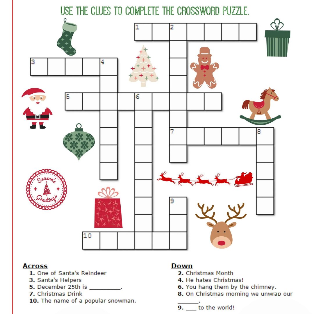 It's National Crossword Puzzle Day!  Enjoy this fun holiday-inspired crossword with your kids! 

#nationalcrosswordday #gamesforkids #holidaygames