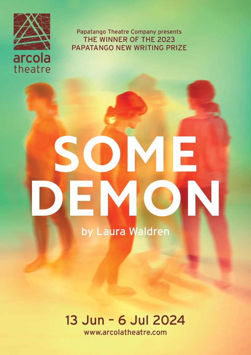 Here's my artwork for @LauraJWaldren's new play #somedemon, winner of the 2023 @PapatangoTC writing prize! Photograph by @MichaelWharley. Some Demon is on at @arcolatheatre June-July 2024.