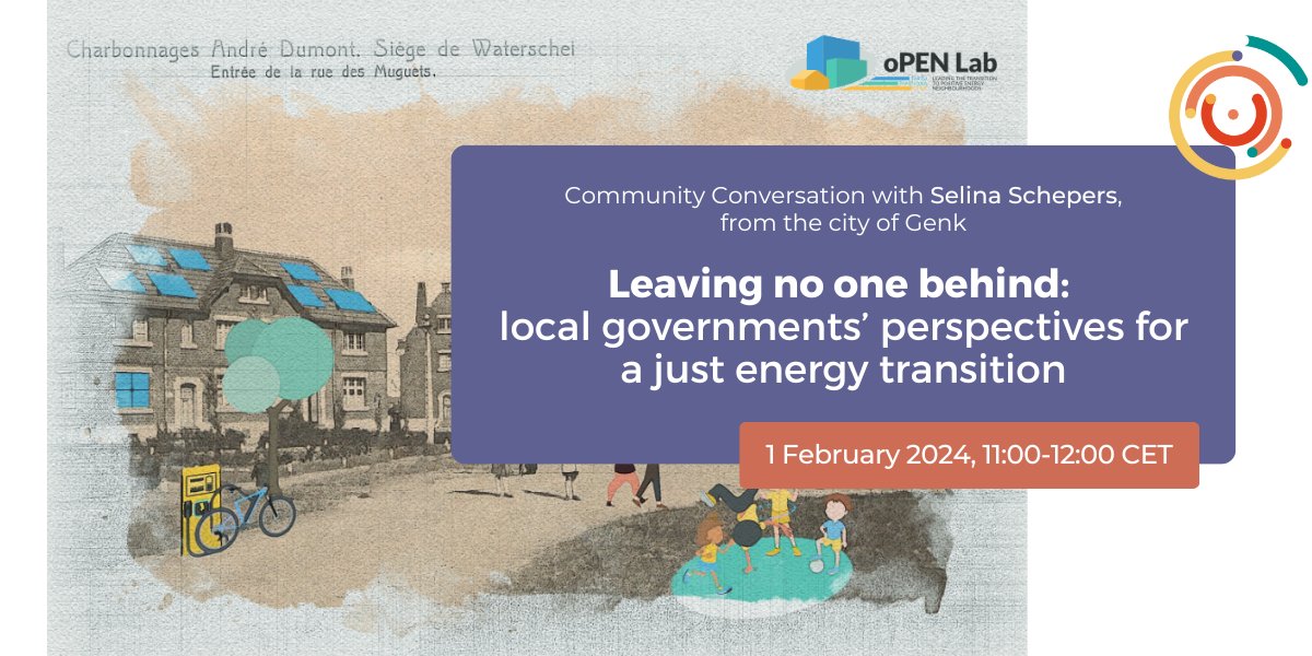 🔊 Community Conversation on the 1st of February!

How do local governments engage in a just energy transition? Join us to hear it directly from the city of Stad Genk

👉 Register here: zoom.us/meeting/regist…