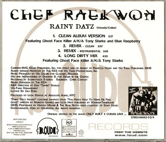 Here's a short list of Diamond D remixes not available on DSPs. • Raekwon - Rainy Dayz • Outkast - Southernplayalisticadillacmuzik • Brand Nubian - Punks Jump Up To Get Beat Down • KRS-One - Ah Yeah Diamond D mixing + programming Rae's Rainy Dayz makes so much sense.