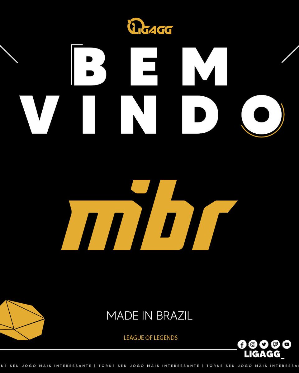 #Boasvindas - O <a href="/MIBR/">MADE IN BRAZIL.</a> Chegou no League of Legends!

E o desafio já inicia em Janeiro aqui na Liga GG

Estão hypados para saber mais da Lineup? em breve o <a href="/MIBR/">MADE IN BRAZIL.</a>  vai divulgar, acompanhem lá!