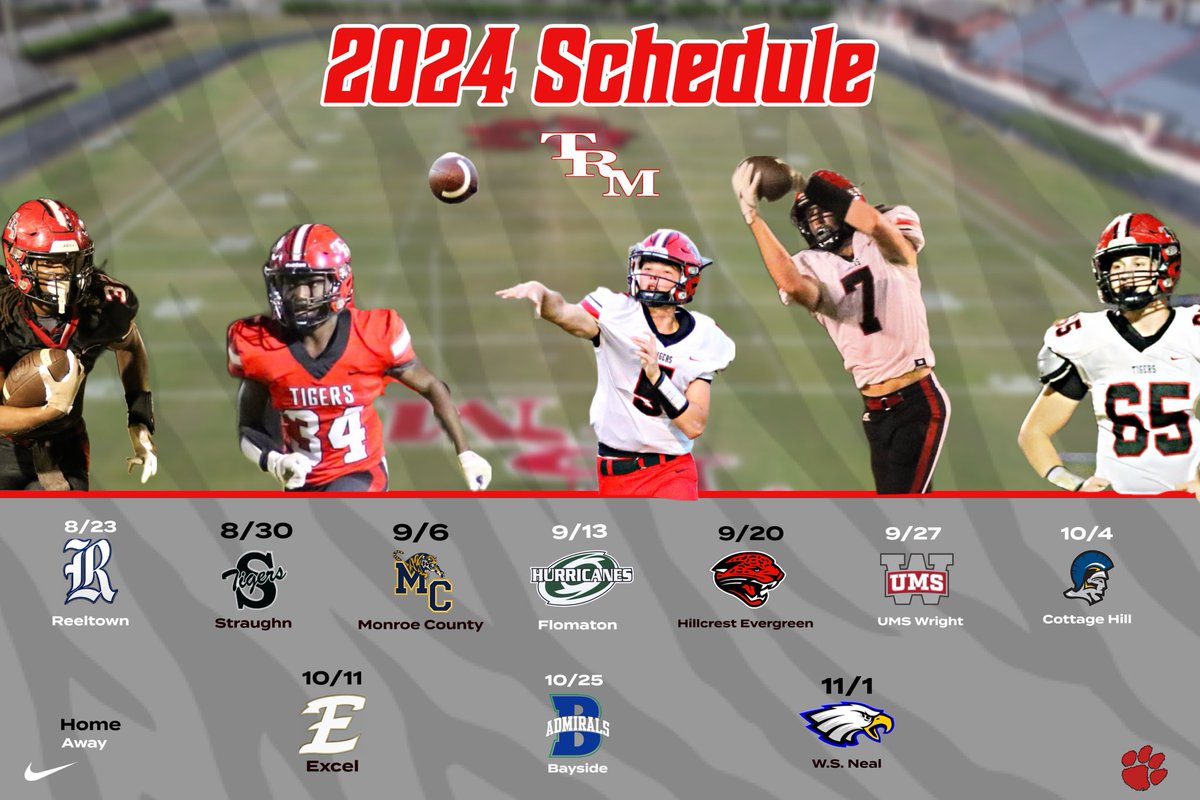 New Area. New Region. Same Mission 💪🏼 

TRM 2024 Football Schedule is here! #WeAreMiller