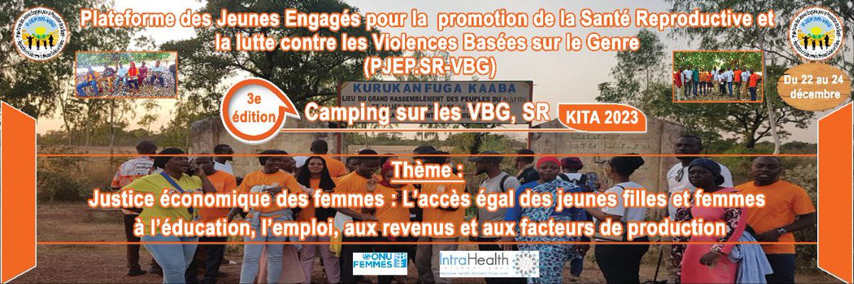 Pjep_Sr_Vbg's tweet photo. Tout est prêt pour la 3e édition du Camping de Sensibilisation sur les Violences Basées sur le Genre dans le cadre des 16 jours d’activismes contre les violences faites aux femmes à Kita.

 Date: du 22 au 24 décembre 2023
@onufemmesmali 
@IntraHealthMali https://t.co/UcQIUfrE7R