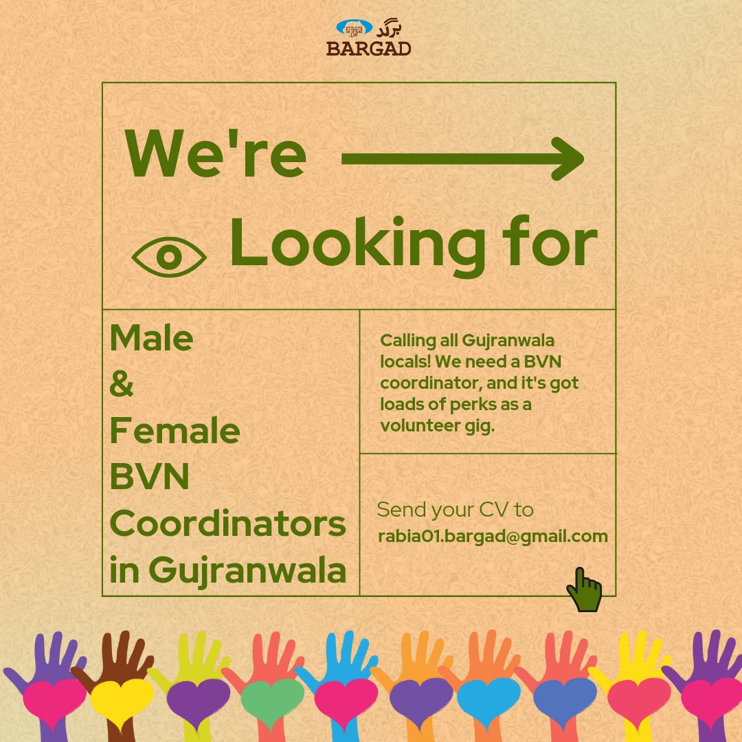 Unlock Your Potential and Make a Difference! Join BVN as a volunteer for the position of a Coordinator and experience the rewards of leadership, skill development, and personal growth, all while contributing to our mission of positive change.
.
.
.
#BargadTeam #BargadYouth #BVN