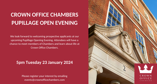 Crown Office Chambers Pupillage tweet media