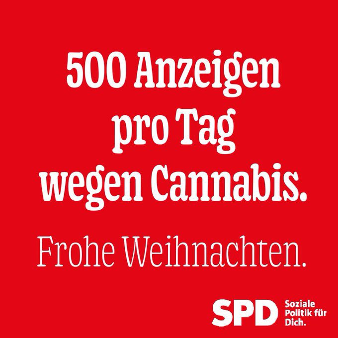 Jeden Tag werden bis zu 500 vor allem #Besitzdelikte aufgenommen und strafrechtlich verfolg.
Verbunden mit einer Meldung an die Straßenverkehrsbehörde, was dann oft den Entzug der Fahrerlaubnis nach sich zieht.
Eine willkommene #Ersatzbestrafung.
#CanGJetzt