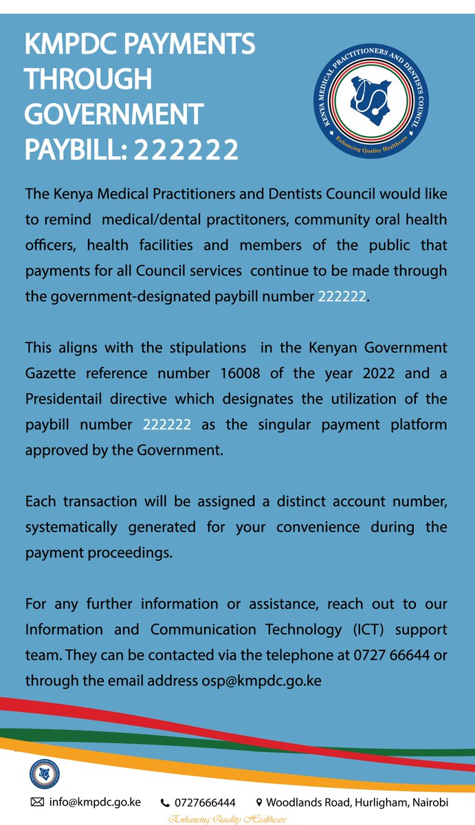 PUBLIC NOTICE ❗️ @MOH_Kenya @KenyaMedics_KMA @kenyadental @KaphKaph2000 @RuphaKenya @HealthProfKE @ohakcoho @kammpofficial @eCitizenKenya