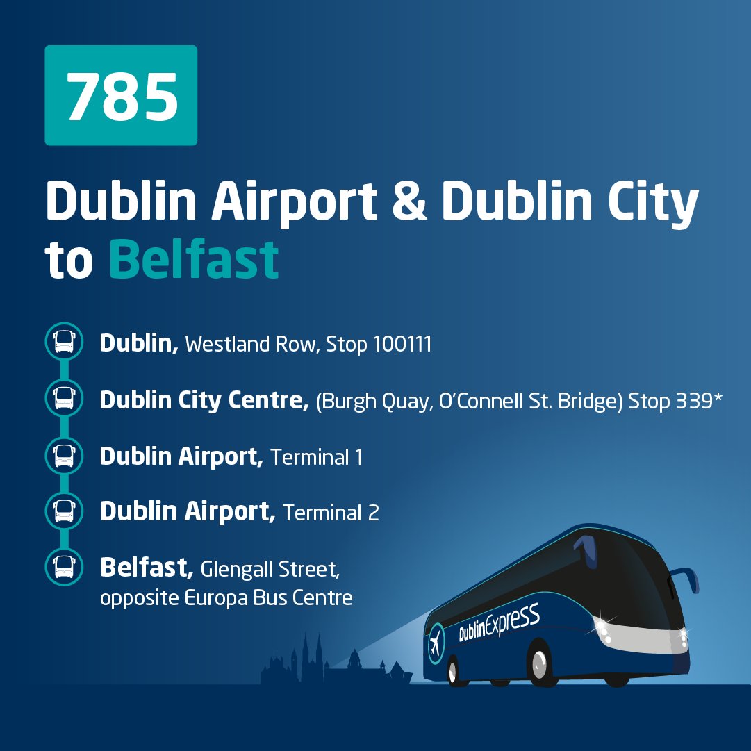 dublin_express's tweet photo. Traveling to Belfast this New Year?๐
Book our 785 direct service from Dublin City/Dublin Airport to Glengall St. for best fares, guaranteed seat & easy access to taxis.
Check stops & pre-book now through the link below๐
https://t.co/wJe0P7cdGl
#DublinExpress #ExploreBelfast https://t.co/qHdo2XqALp