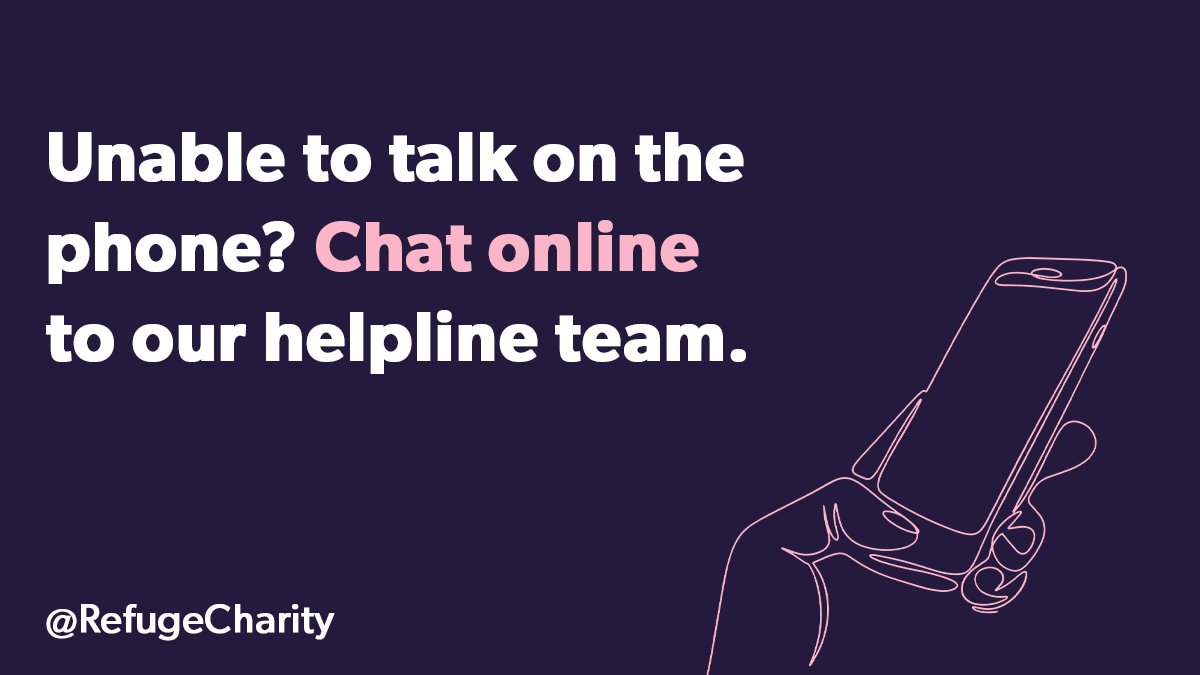 Our dedicated helpline team will never tell you what to do but are available to provide emotional support and information on your rights and options. Contact us via live chat, available Monday to Friday 3pm – 10pm >> bit.ly/3e8xmHG