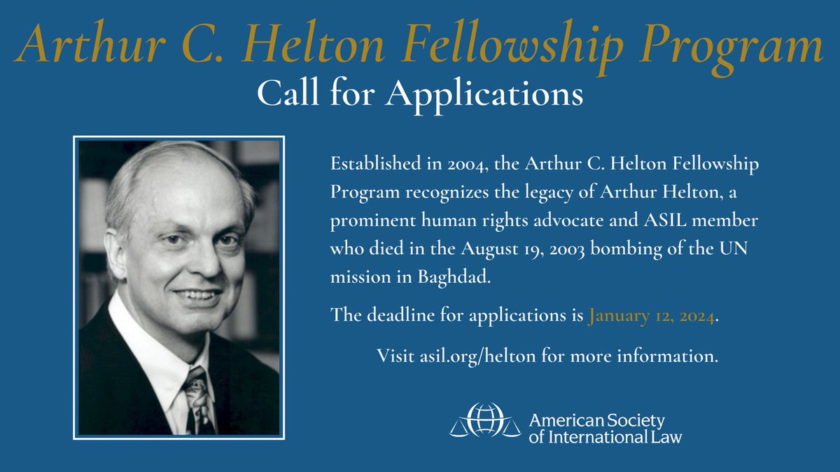 Don't miss your chance! Apply now at asil.org/helton.