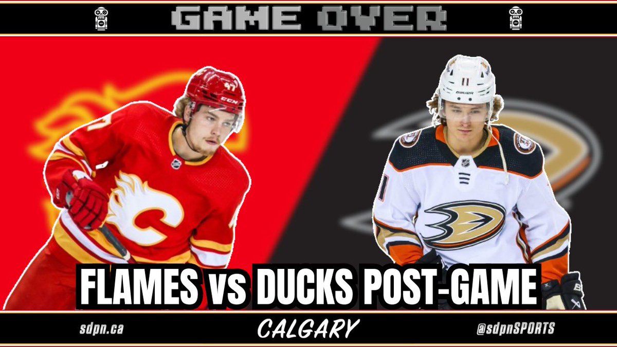 The #Flames look to make it 3 in a row tonight as they’re in Anaheim to take on the Ducks! #FlyTogether I’ll be live post-game on the @sdpnsports YouTube channel alongside @StimpyJD of @LO_Ducks to break it all down! 🔗 youtube.com/live/YGQJ4z0gd…
