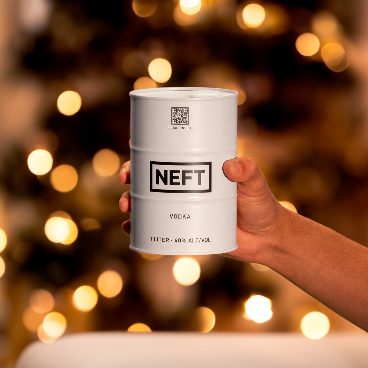 The gift everybody wants under their tree! Check our 'Where to Buy' page at the link in our bio to see where you can pick up a barrel of NEFT near you 🎁 #NEFTVodka #GiftingSeason
