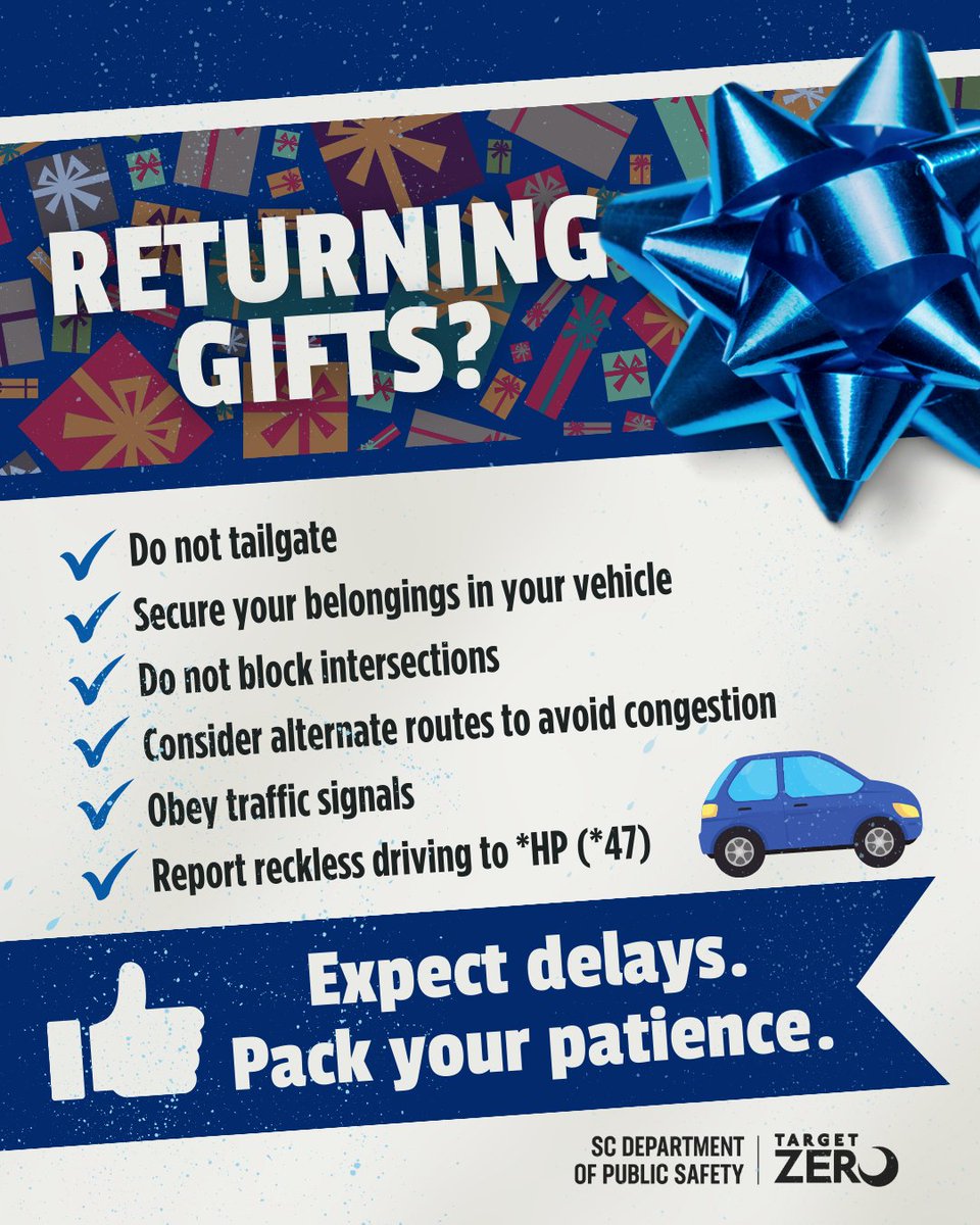 S.C. Holiday Driving Tips