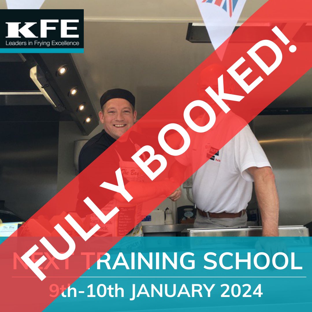 Our January training school is now fully booked! 👊🏻 The next one will take place in March, get in touch to register your interest. Date to be confirmed 🗓️ #kfe #schooloffryingexcellence #chippyschool #learntofry #fishandchips